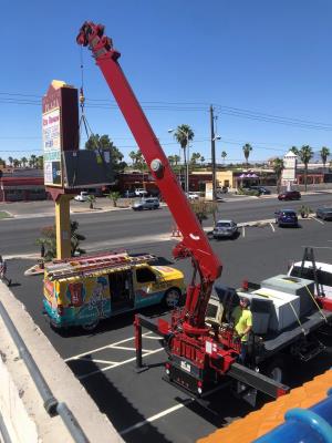 Crane assisted installation by Century Air